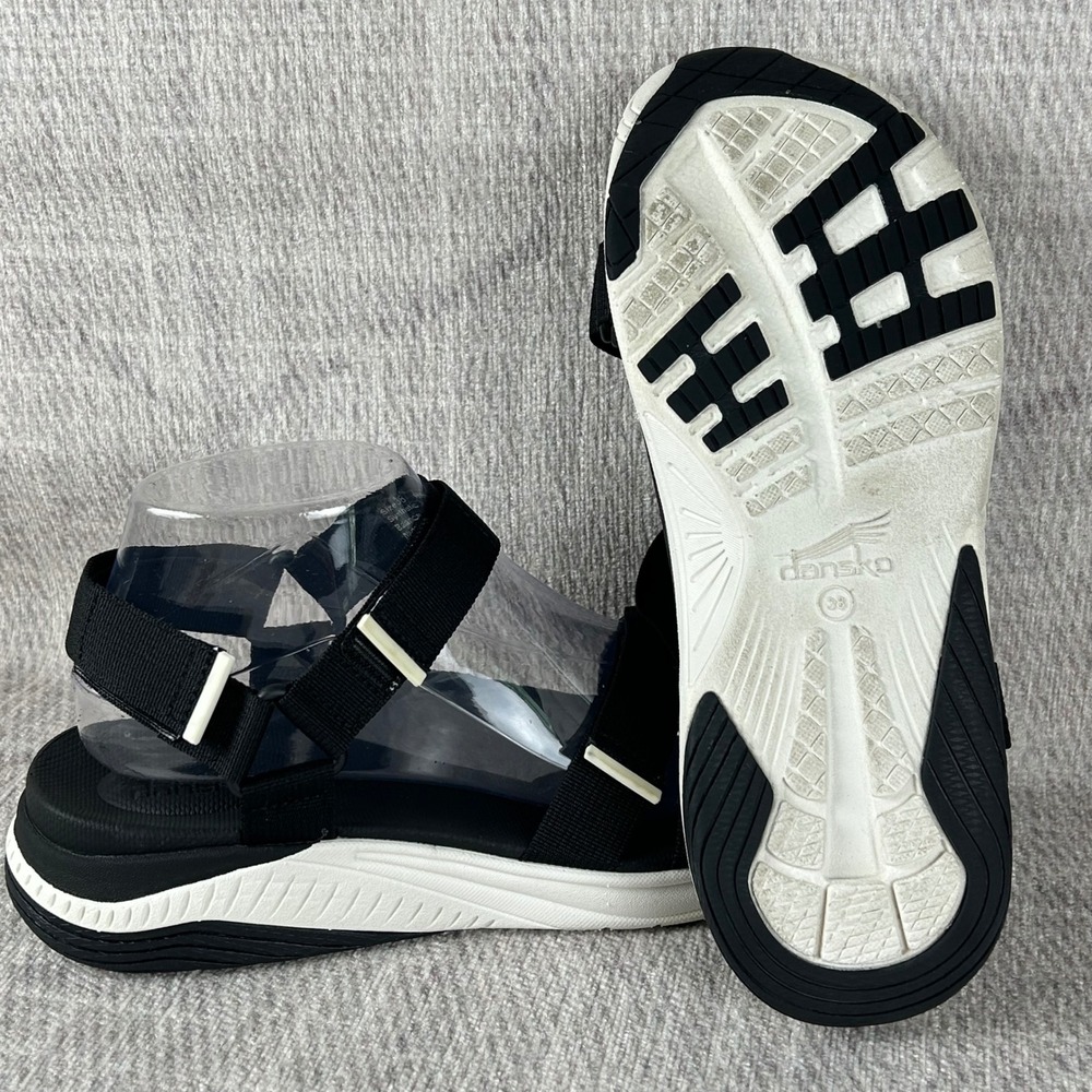 Dansko Racquel Black Comfort Active Sandals Womens Size 38 7.5-8 Strappy Sporty - Picture 5 of 8